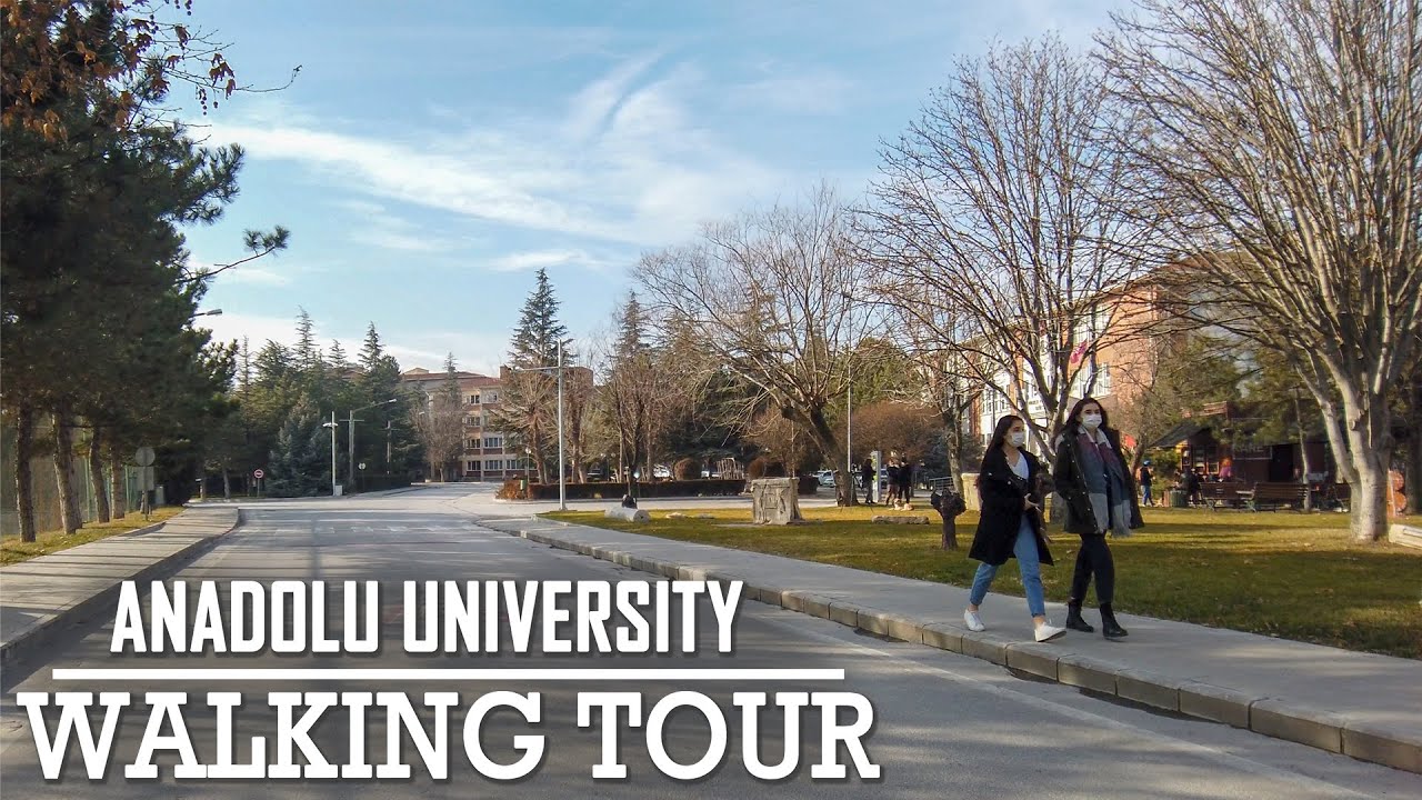 Walking Tour, Turkey - Eskisehir Anadolu University in 4K 60FPS