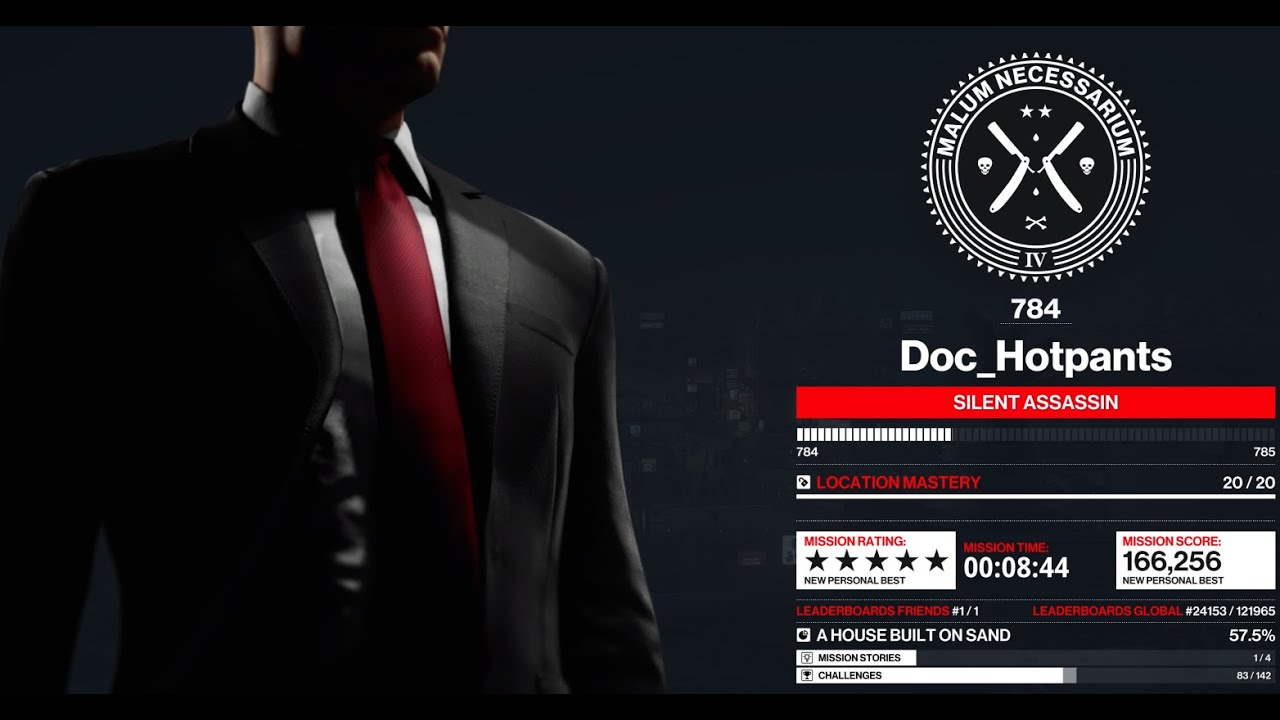 Hitman WoA, Marrakesh, House built on Sand: Silent Assassin Suit Only SASO 4k