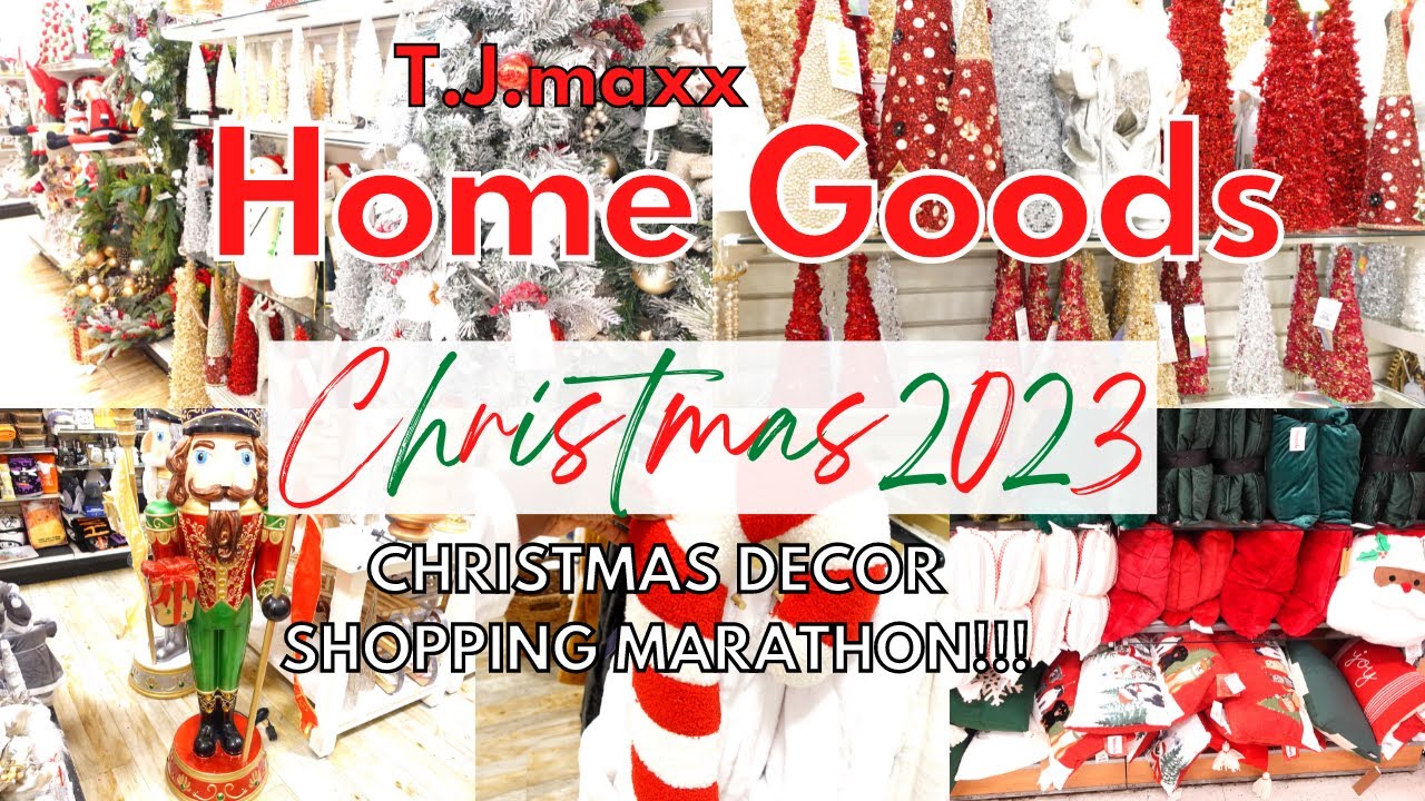 CHRISTMAS 2023 AT HOMEGOODS! | TJMAXX\HOMEGOODS 2023 CHRISTMAS DECOR SHOPPING | Christmas Decor 2023