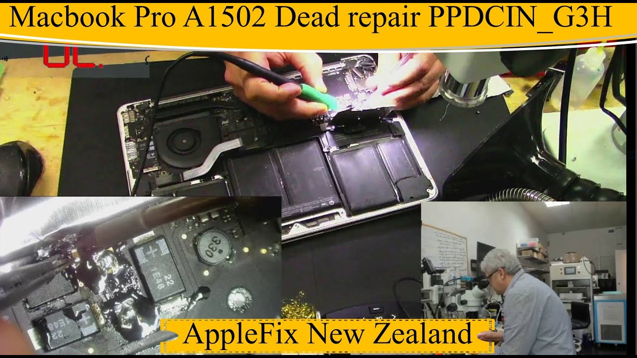 macbook pro a1502 dead repair 820-3476 Short on PPDCIN_G3H AppleFix New Zealand