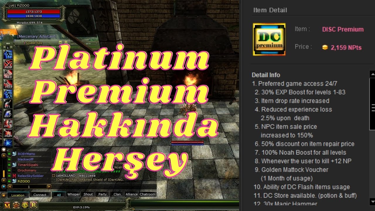 Platinum Premium Hakkında Herşey    Premium Rehberi #5 #knightonline #knightonlinefarm