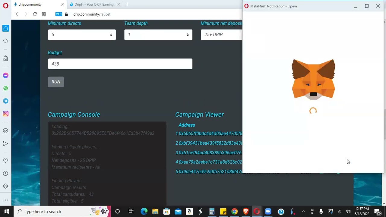 Drip Faucet Update + $5,000 Airdrop For The Team