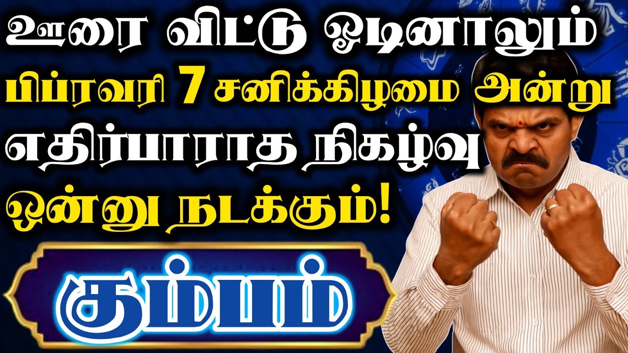கும்பம்🔥ஜனவரி 26 திங்கட்கிழமை பிறகு நடக்காத பல சம்பவங்கள் நடக்கப்போகுது | கும்பம் ராசி | kumbam rasi