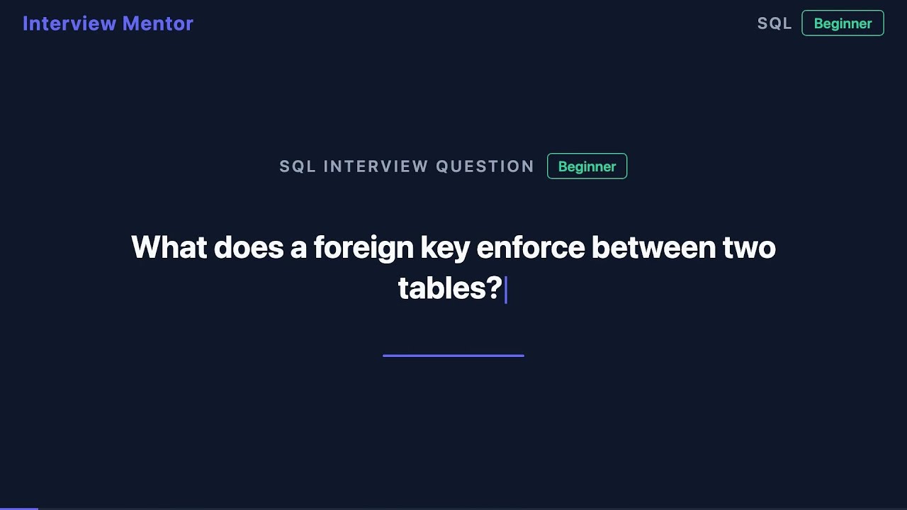 What Does a Foreign Key Enforce? SQL Fundamentals Explained