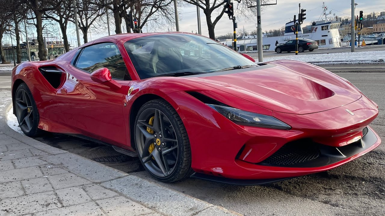 Supercars in Stockholm February 2026 (F8 spider, Roma, Brabus 663, RB Mini, Urus)
