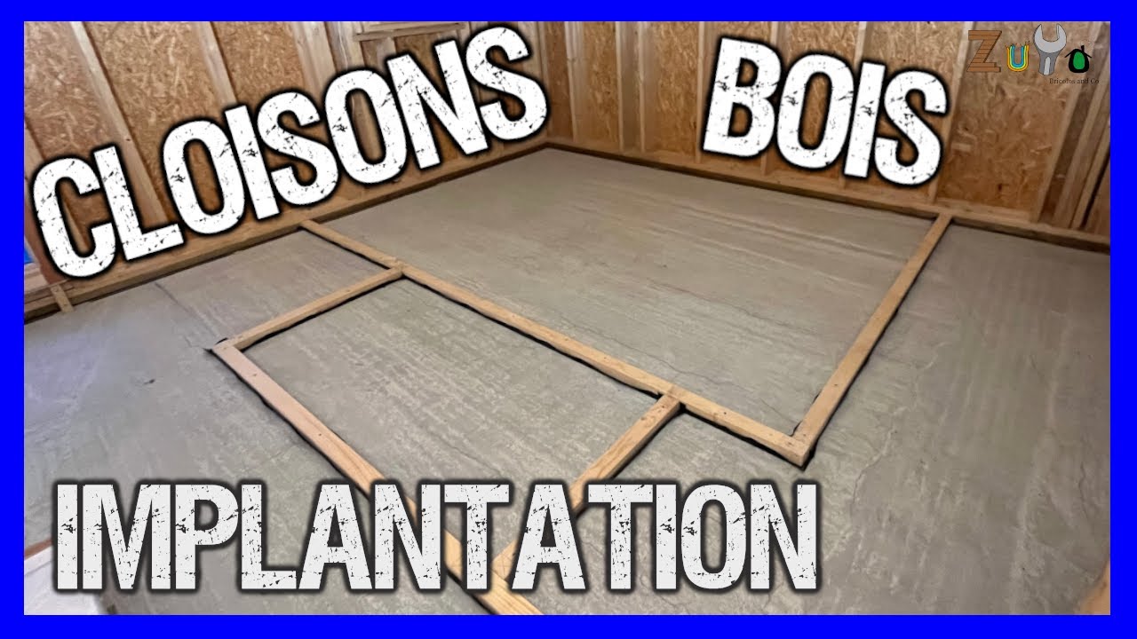 MONTER DES CLOISONS INTERIEURES EN OSSATURE BOIS Part 1 : implantation des lisses basses