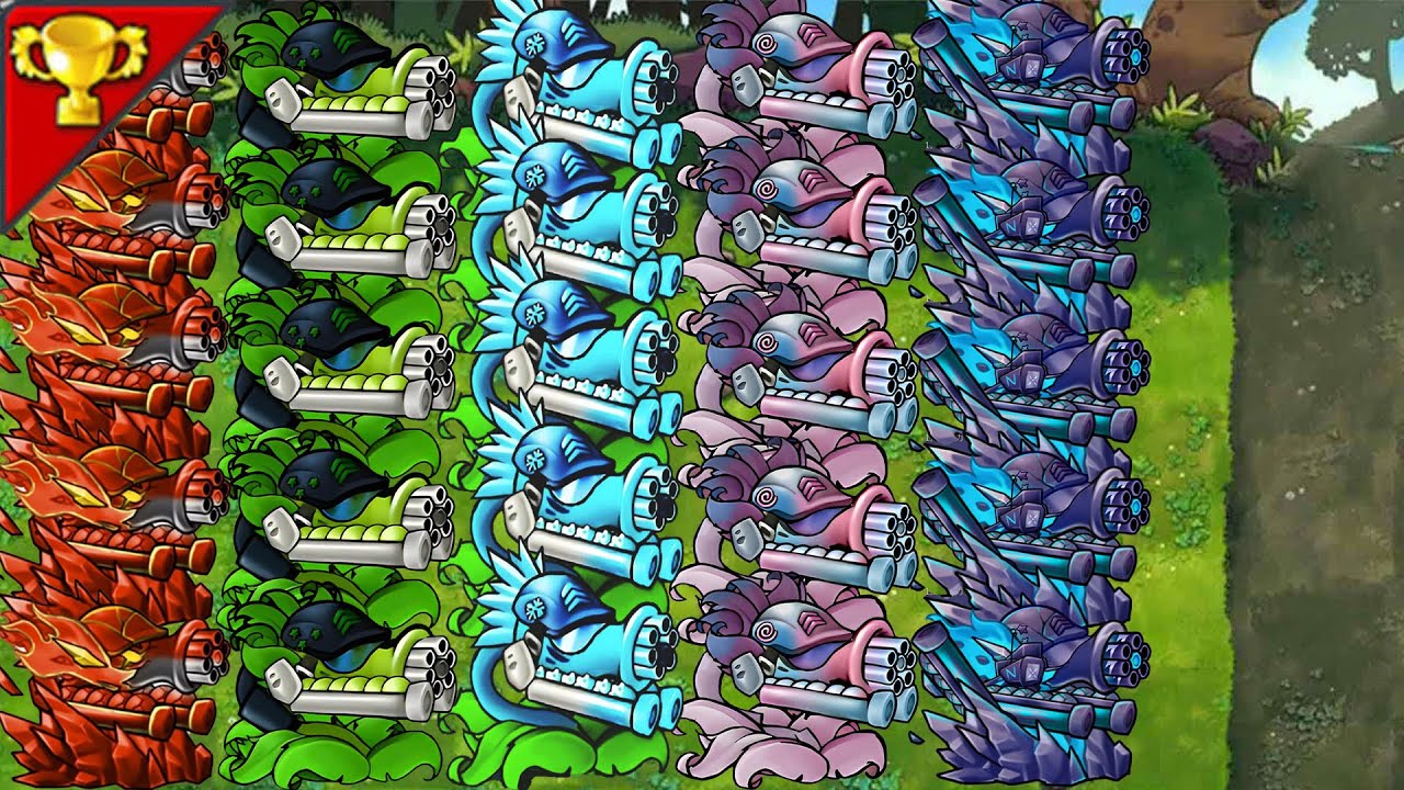 UltimateBigGatling Family VS 999Zombies-------Plants vs Zombies