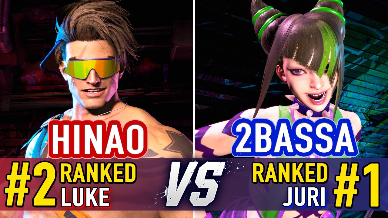 SF6 🤜 HINAO (#2 Ranked Luke) vs 2BASSA (#1 Ranked Juri) 🤛 SF6 High Level Gameplay