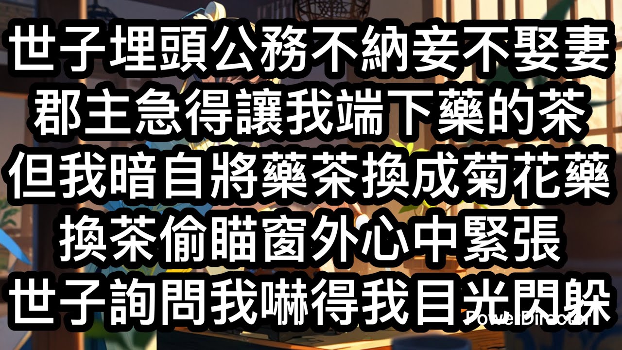 《通房丫鬟搖身一變成世子妃了》端方雅正的世子一心撲在公務上，死活不願娶妻納妾。郡主急得讓我把下了藥的濃茶端給世子。我怕招架不住世子這隻猛虎，悄悄把那茶倒掉，換了菊花茶。 #古代 #甜寵 #言情 