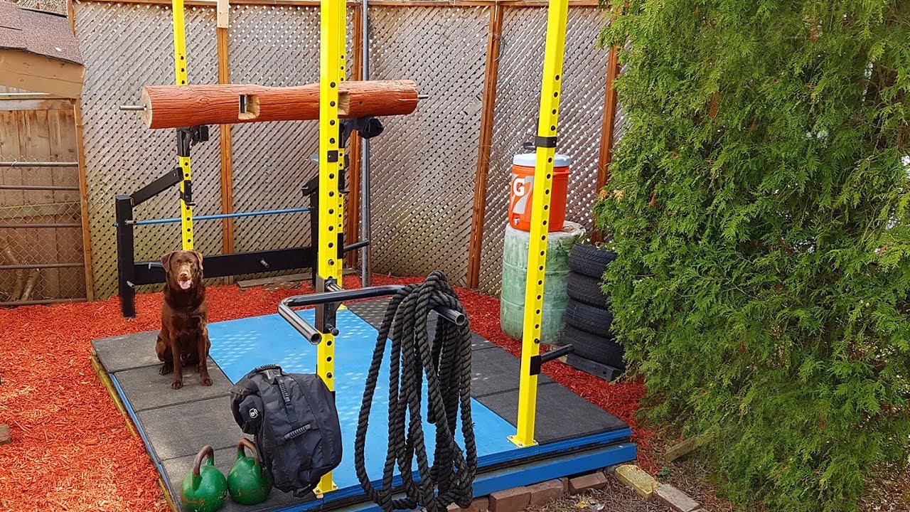Awesome Backyard Gym Set-up and Weightlifting Platform DIY
