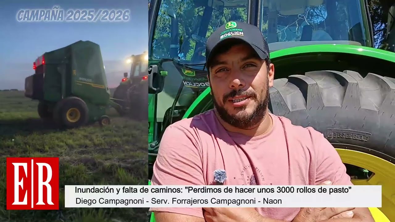 Inundación y falta de caminos en 9 de Julio: Perdieron de hacer tres mil rollos de pasto