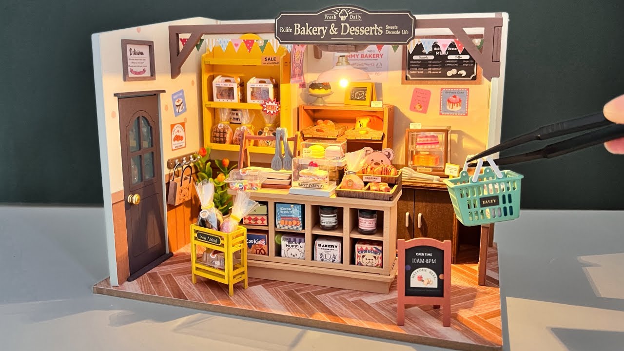 🍞 Building a Cozy DIY Miniature Bakery Dollhouse | Becka's Baking House Kit by Rolife🧁