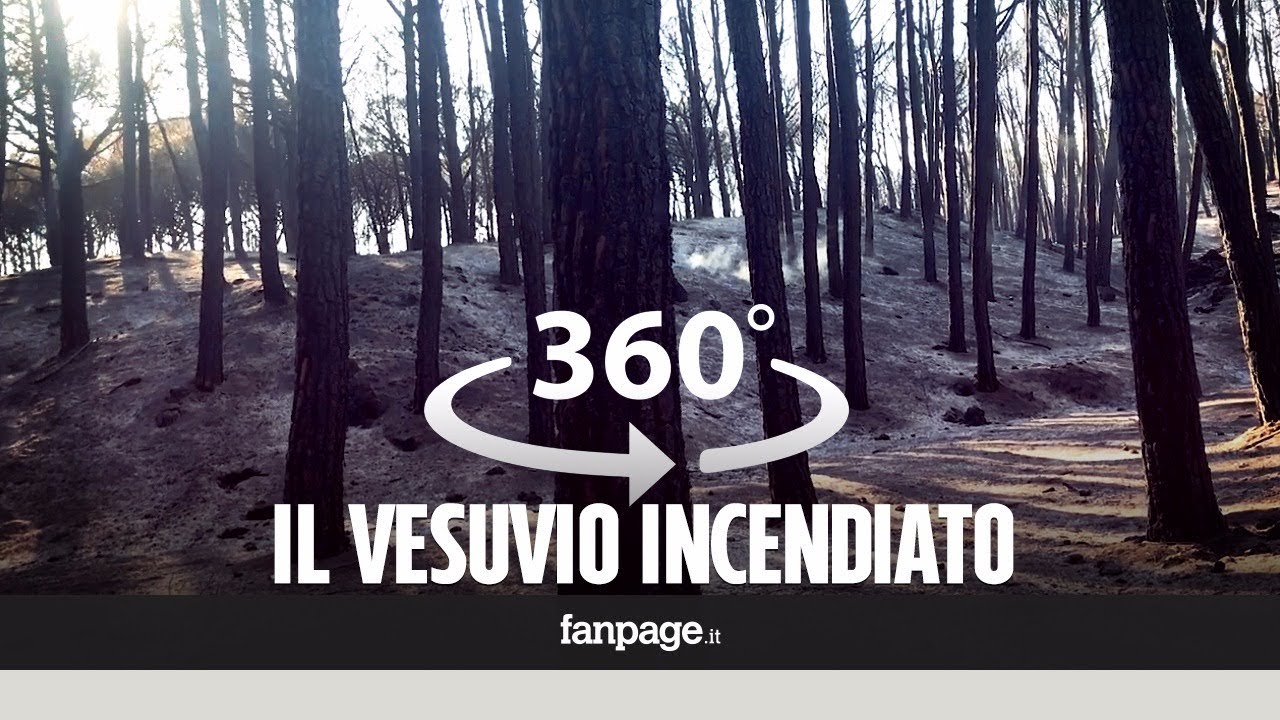 VIDEO 360° - Incendio Vesuvio, la devastazione dopo i roghi