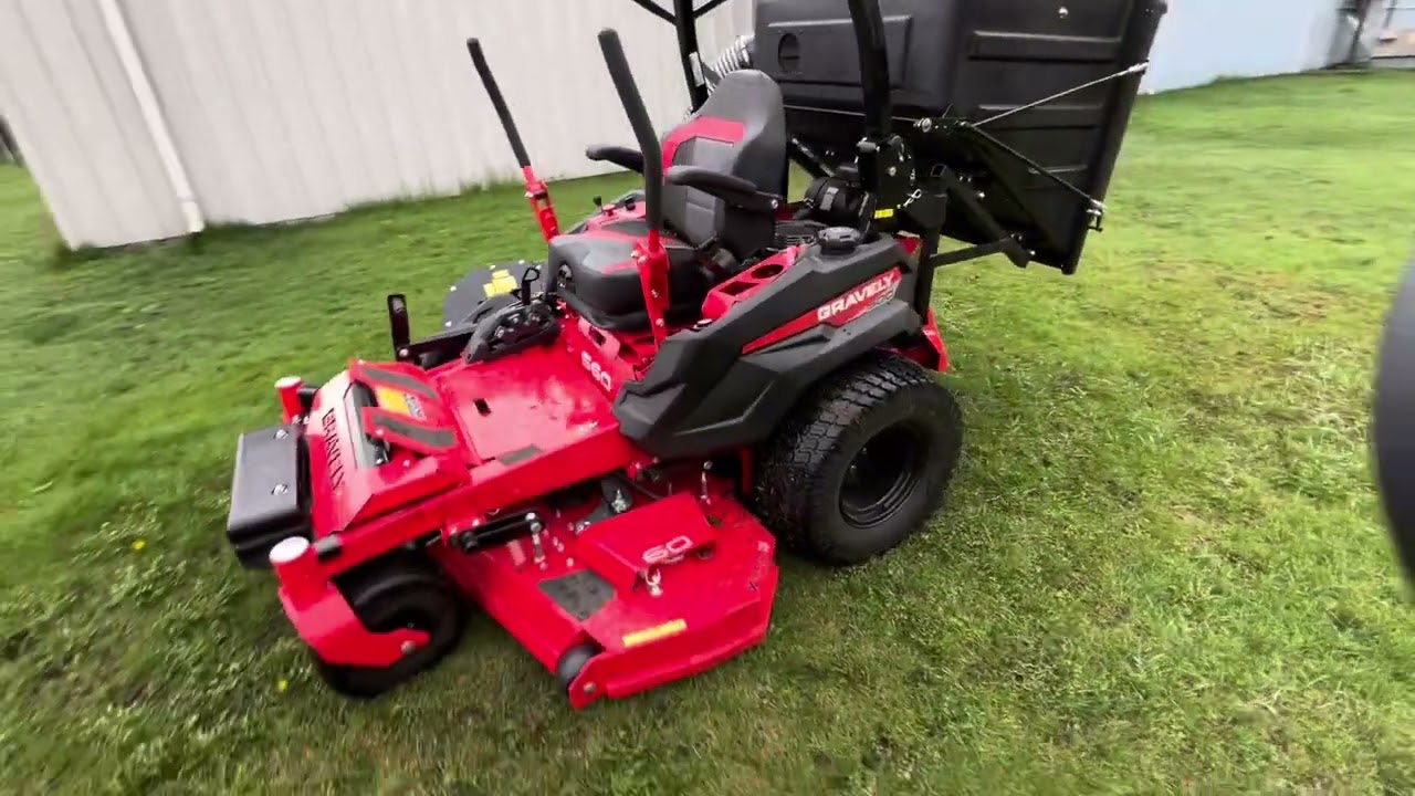Gravely Pro Turn 560 Zero Turn Lawn Mower with new Dump from the Seat Bagger