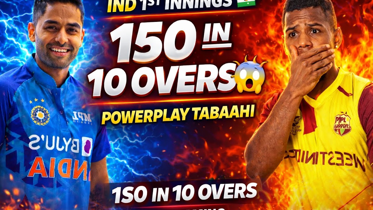 IND 150 in 10 Overs 😱🔥 | Powerplay Tabaahi vs WI