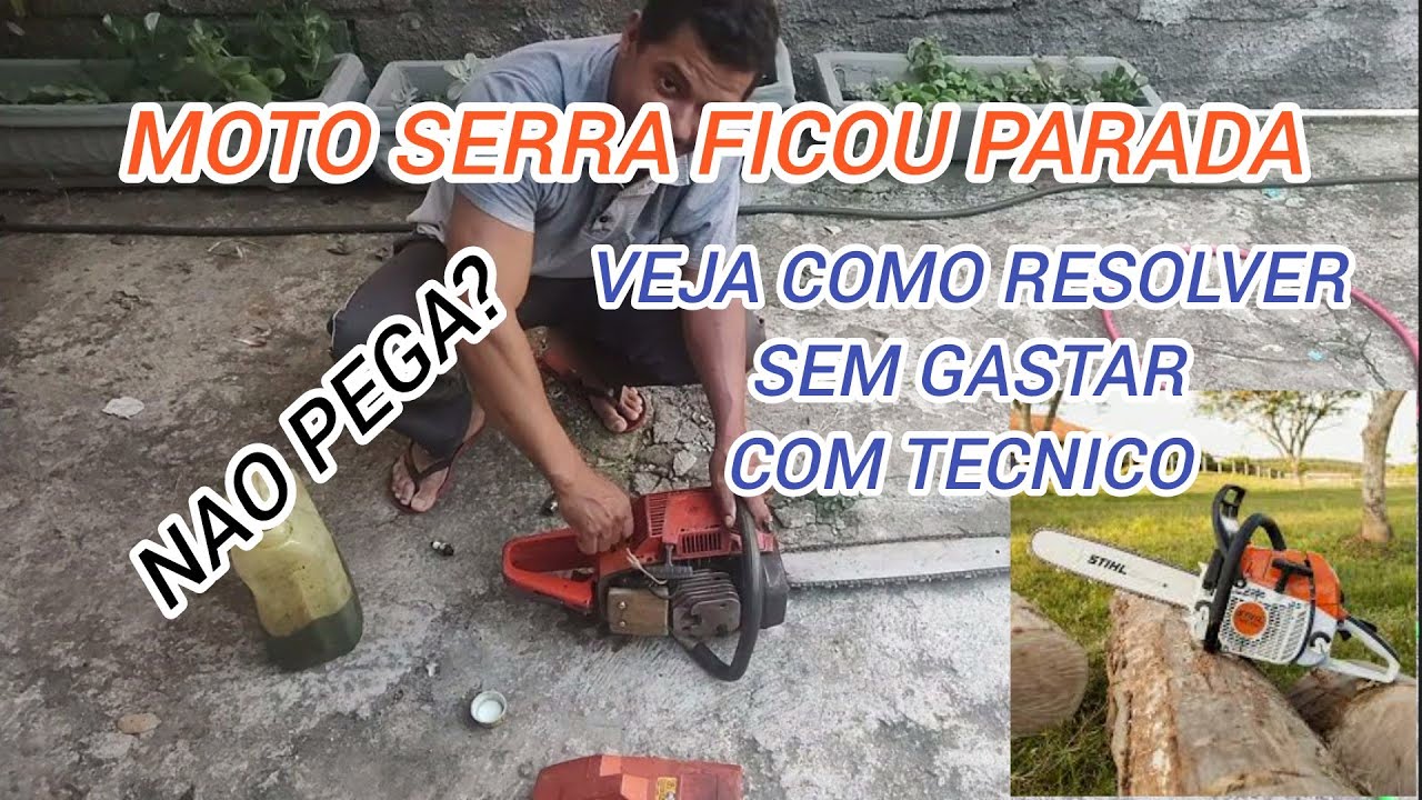Moto serra ficou parada não pega | Resolva você mesmo!!