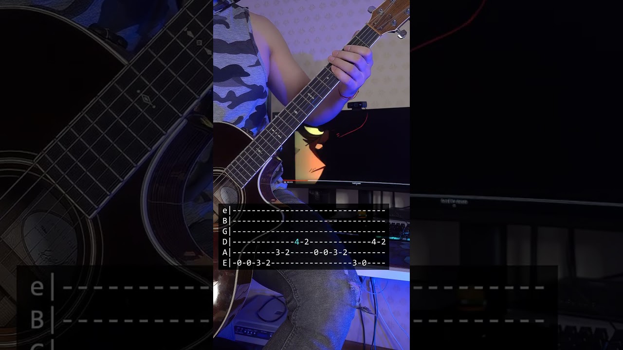 Gorillaz - Feel Good Inc. Easy Guitar Solo Tabs For Beginners