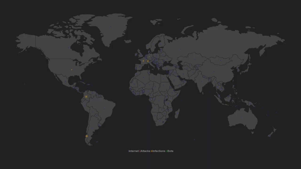 Cyber Threat Map powered by  