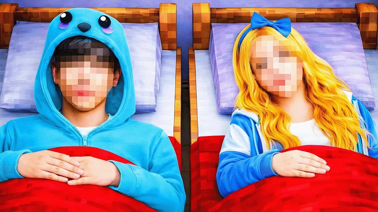 Having a REALISTIC SLEEP OVER in Minecraft!