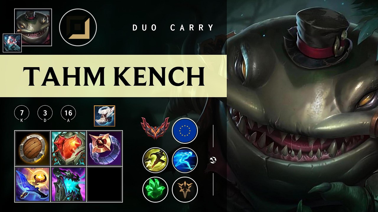 Tahm Kench Carry vs Yasuo - EUW Grandmaster Patch 26.04