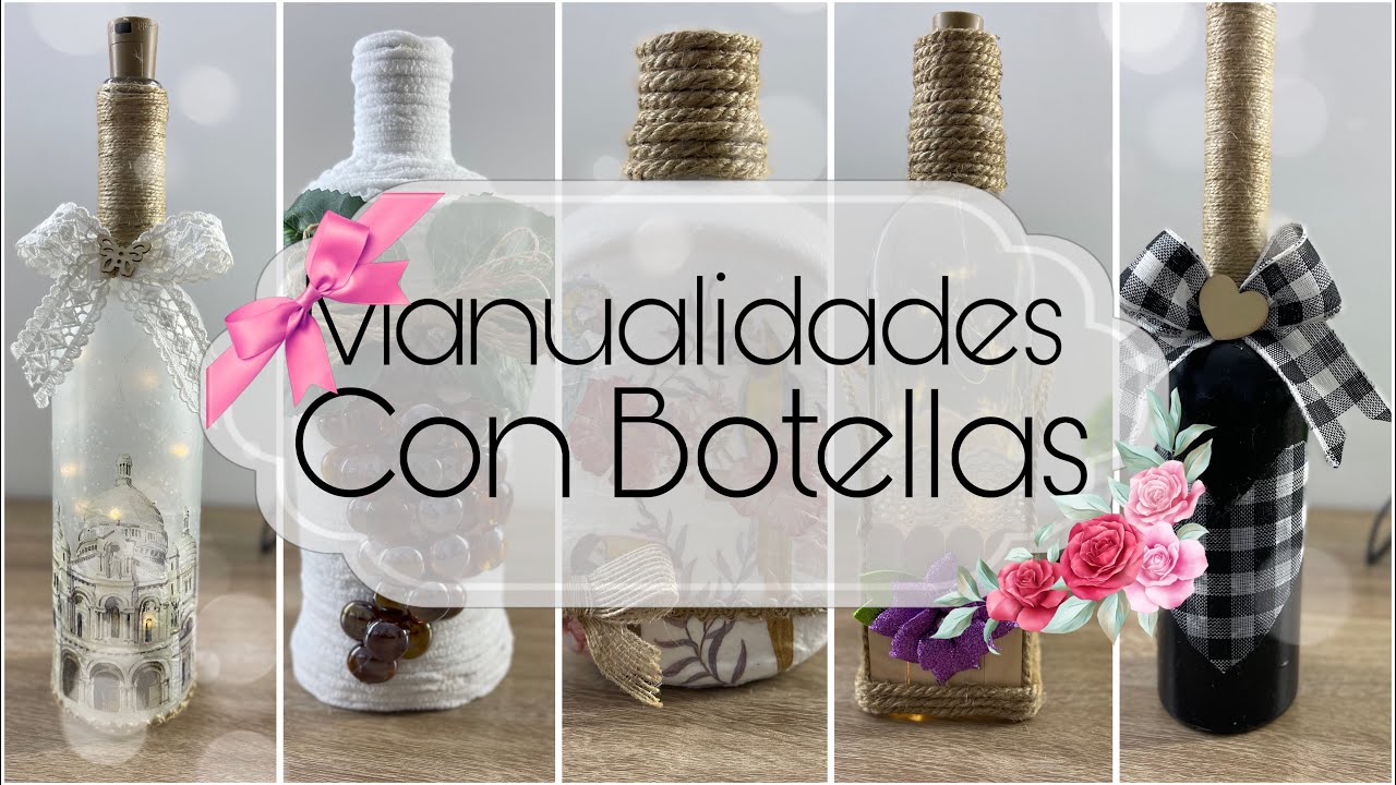 5 IDEAS recicladas para REGALAR O VENDER / Ideas con botellas recicla/ Diy home decor / Artesanato