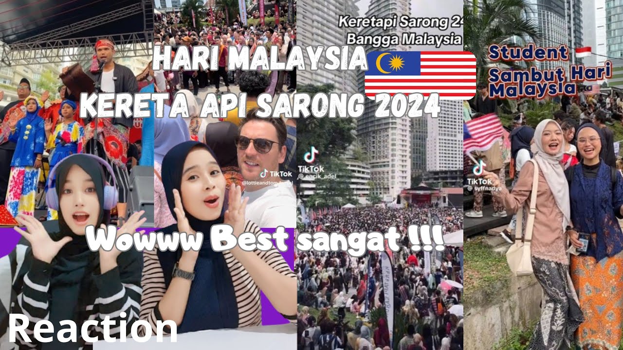 WOWW SERONOK SANGAT  ‼️ TENGOK KESERUAN HARI MALAYSIA KERETA API SARONG 2024 🇲🇾