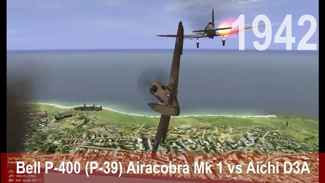 Bell P-400 (P-39) Airacobra Mk 1 vs Aichi D3A