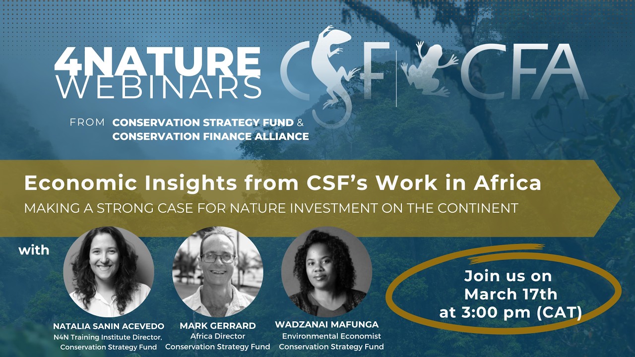 4Nature Webinars: Экономический анализ работы CSF в Африке