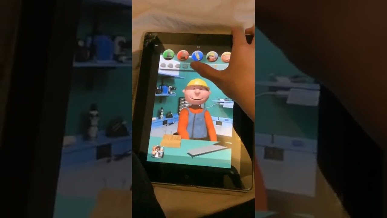 Talking max the worker on iPad