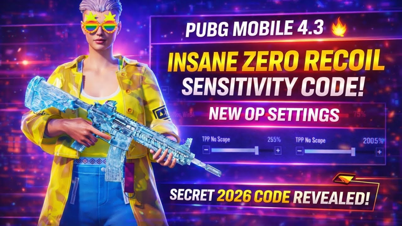 NEW 4.2 UPDATE ✅ Best Sensitivity Code + Controls 2026 | PUBG Zero Recoil Sensitivity