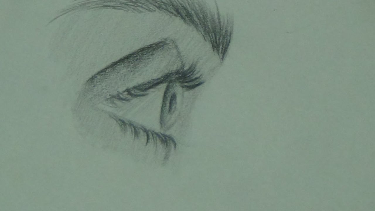 تعليم الرسم للمبتدئين كيفية رسم العين من الجانب بطريقة بسيطة جدا