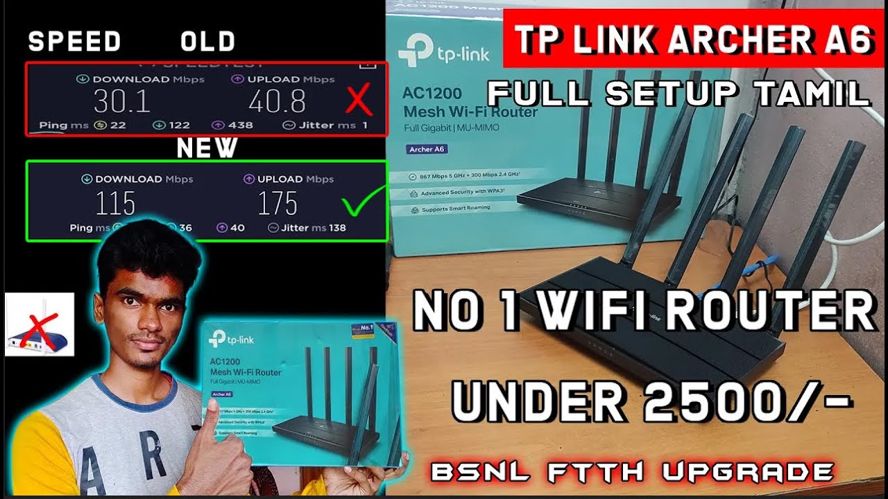 TP LINK ARCHER A6 Router Unboxing and Full Setup Tamil l Best router under 2500rs in 2022 #tplink