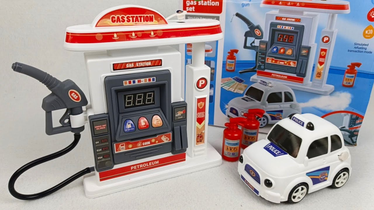[✨Toy ASMR✨] Unboxing with Satisfying Gas Station PlaySet & Police Car Series Toys ASMR