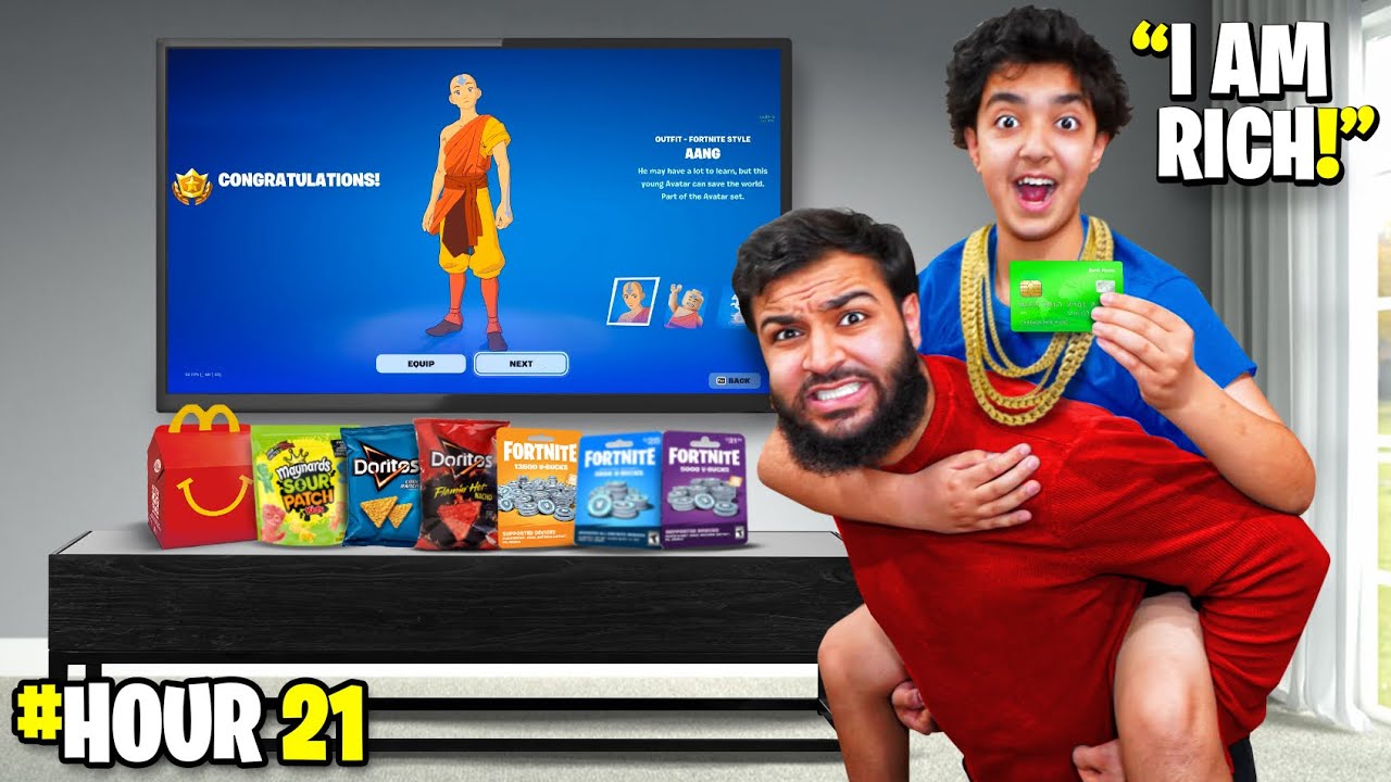 Being RICH KIDS Personal Assistant For 24 Hours While He Plays Fortnite!