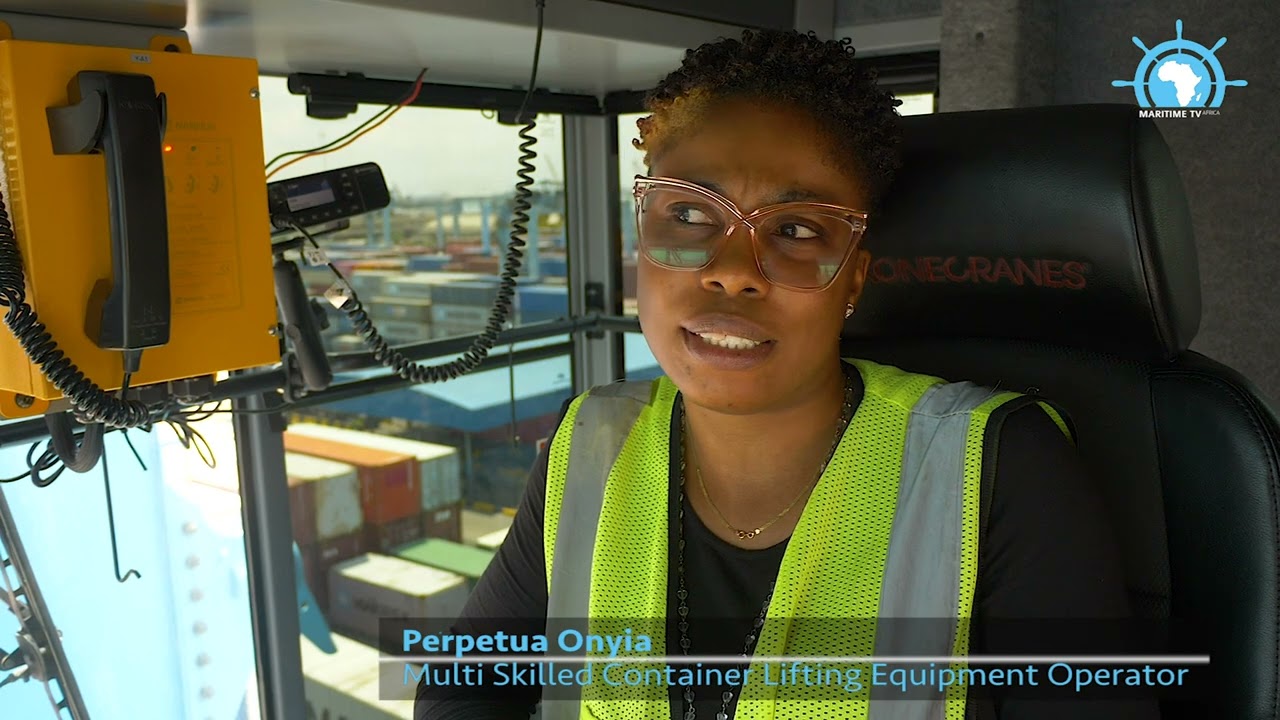 Pioneer Female Crane Operator at Lagos Port
