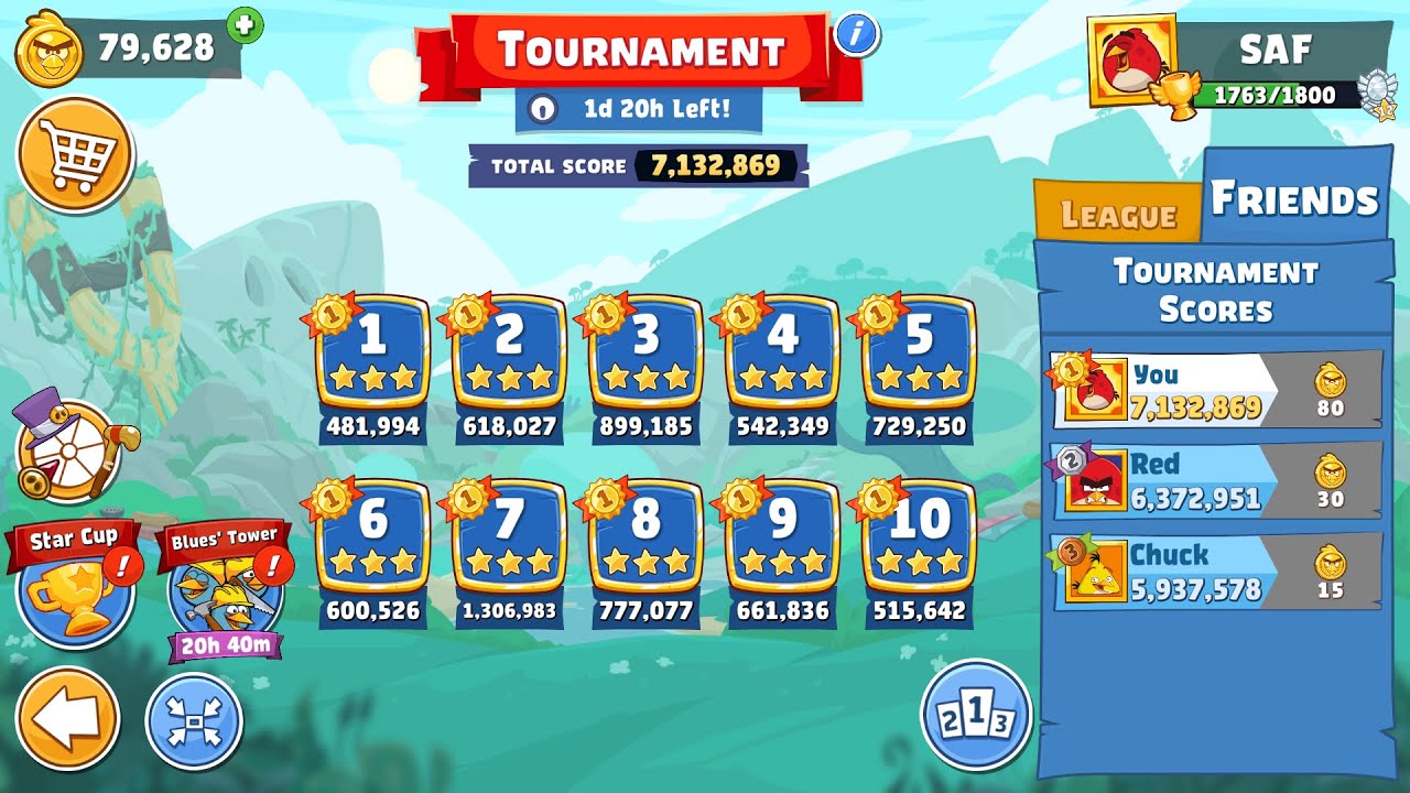 Angry Birds Friends. Tournament (21.07.2025). All levels 3 stars. Passage from Sergey Fetisov
