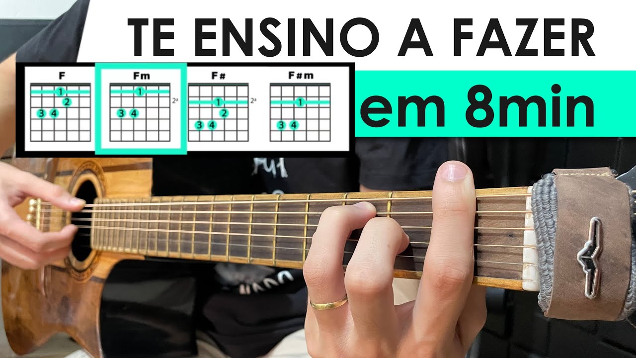 Aprenda Como Fazer os acordes F + Fm + F# + F#m