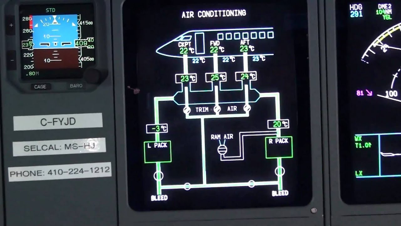 Global Express flight cockpit video