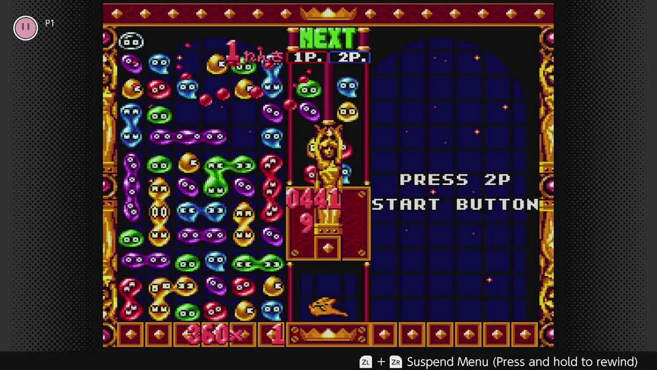 Kirby's Avalanche (Normal playthrough) and Original Puyo Puyo.