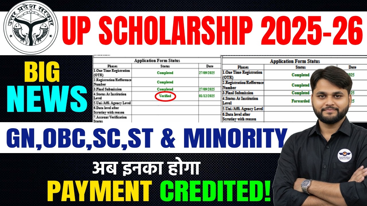 UP Scholarship Latest News Today | UP Scholarship Kab tak Aayega | UP Scholarship 2025-26 Status