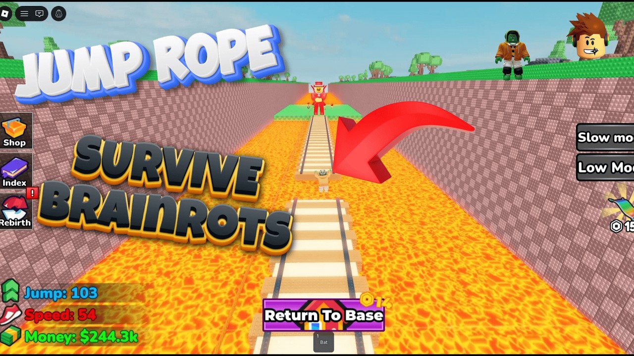 SURVIVE Jump Rope For Brainrots  Roblox Live #roblox #robloxgames2025  #robloxedit#brainrots