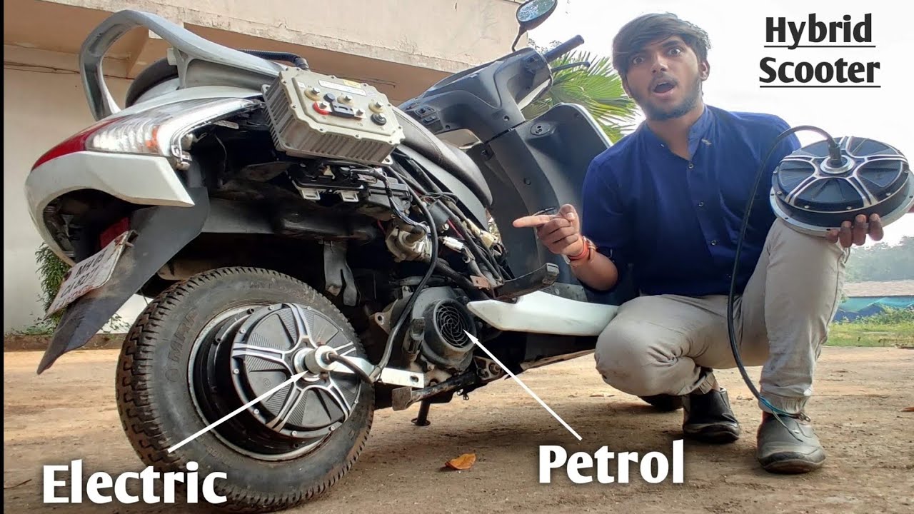 Petrol and Electric Hybrid Scooter @CreativeScienceOfficial