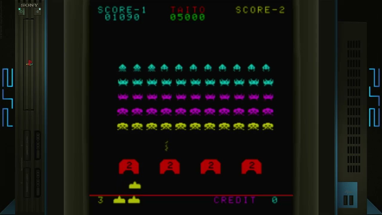 Space Invaders Anniversary T.T Part II: Color Sony Playstation 2 Emulated