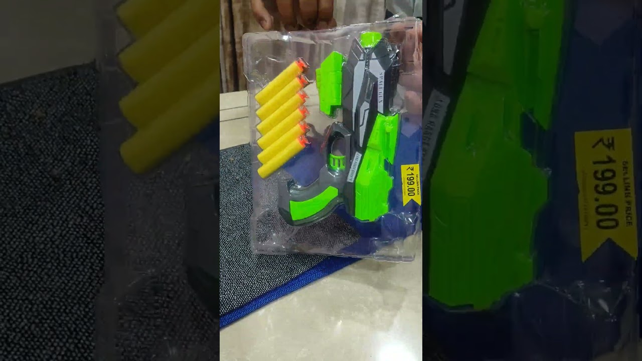 Thunder Strike Bullet Space Gun | Large Soft Foam Bomb with Ultra Long (Green) #shorts