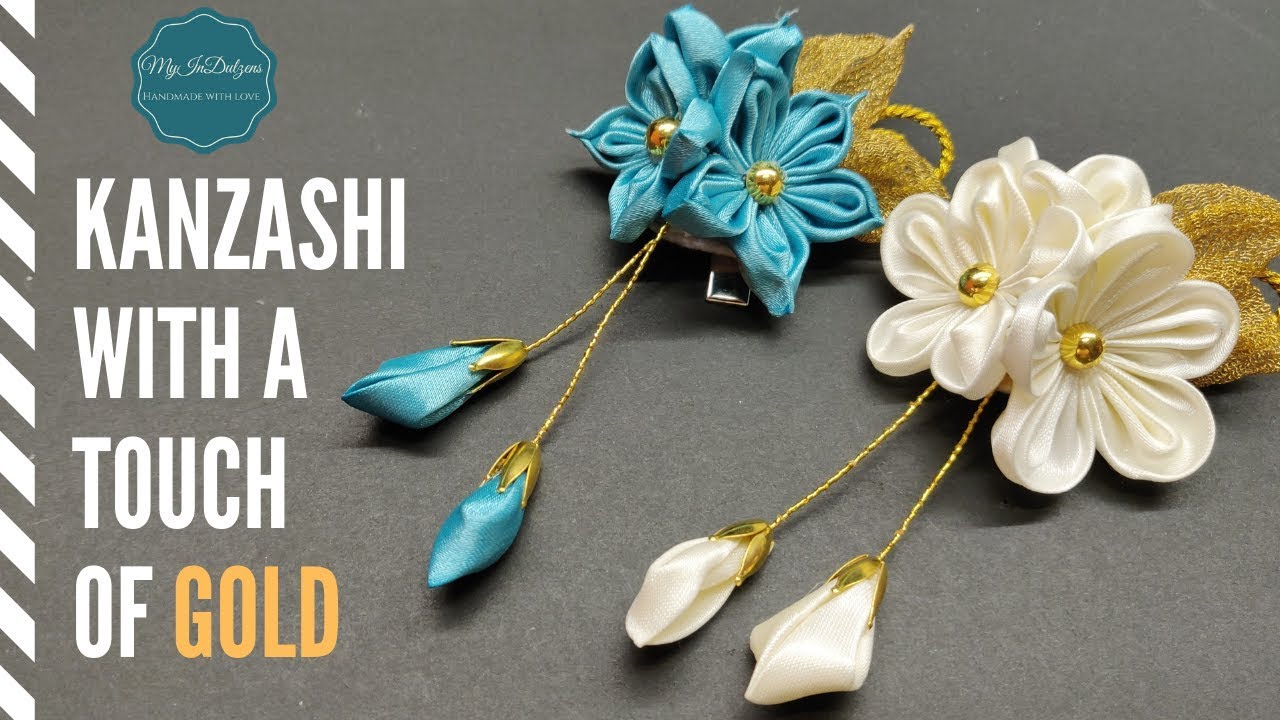 D.I.Y. Kanzashi with a Touch of Gold | MyInDulzens