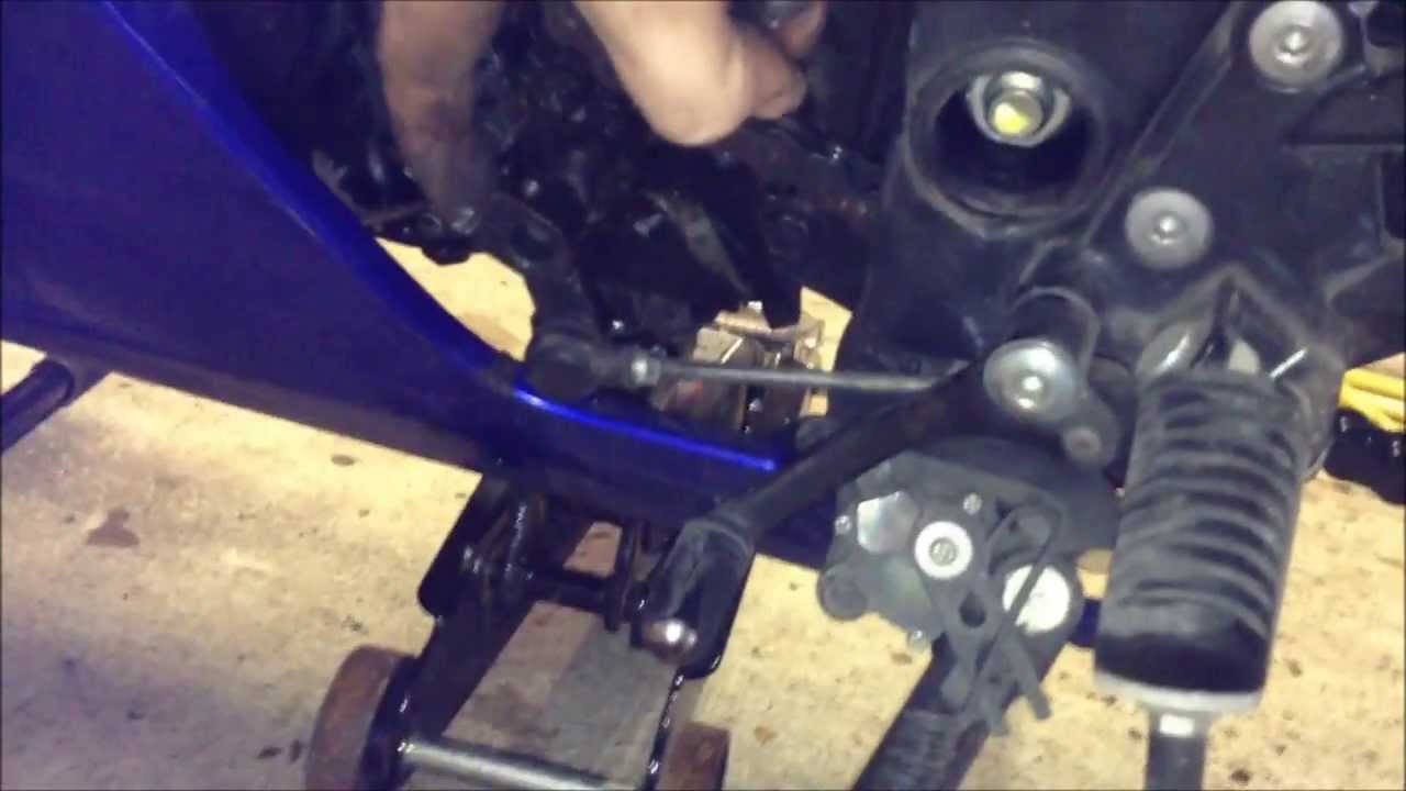 how to swap the chain on a 2008-0212 kawasaki ninja 250