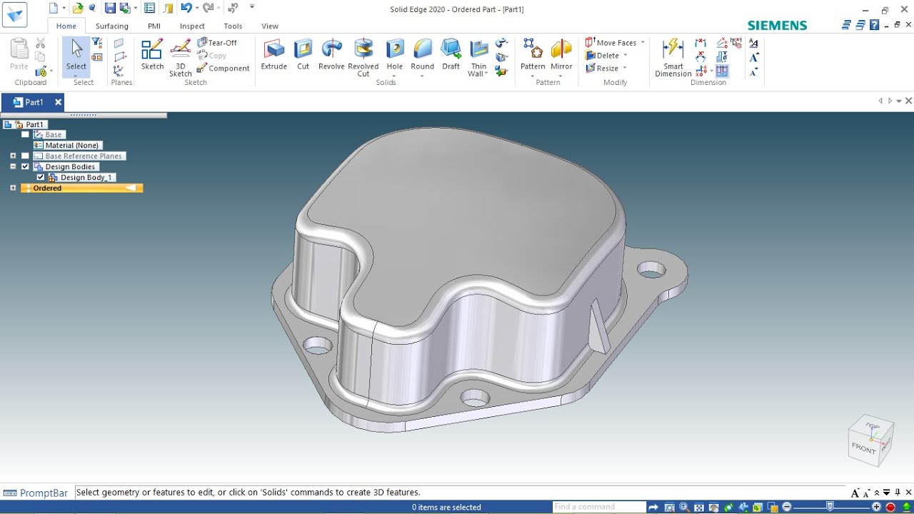 SolidEdge Cap with Surfaces