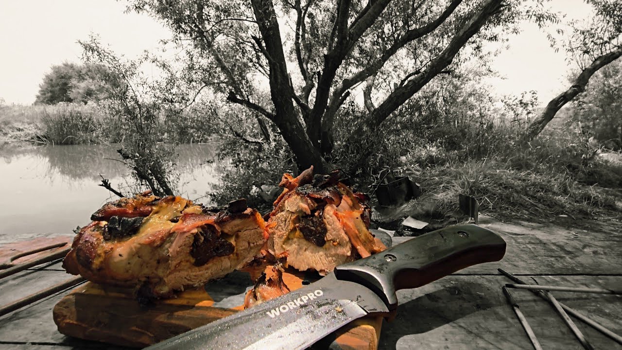 Pesca de TARUCHAS.   Cocina en fogón (Solomillo relleno y más) #Fishing and cooking 