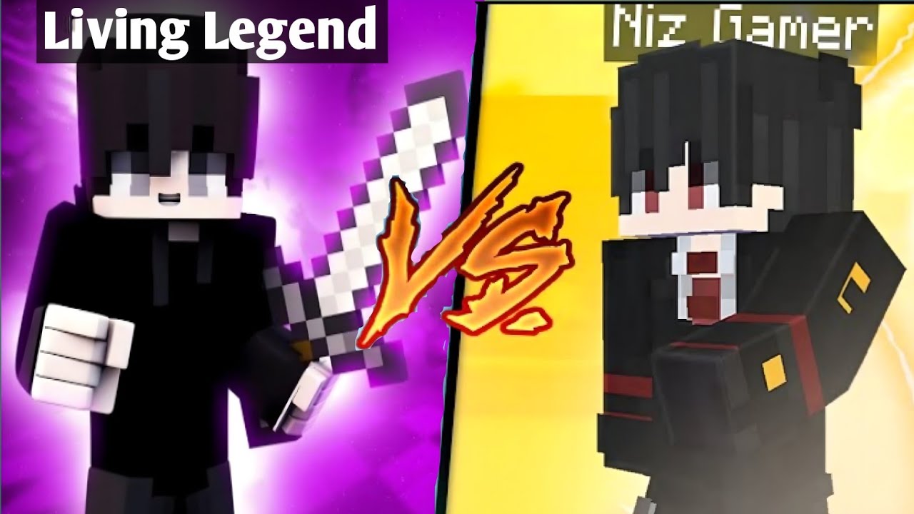 @LivingLegendOP Vs@NizGamer Minecraft PVP Match || Niz Gamer 1V1 Living Legend