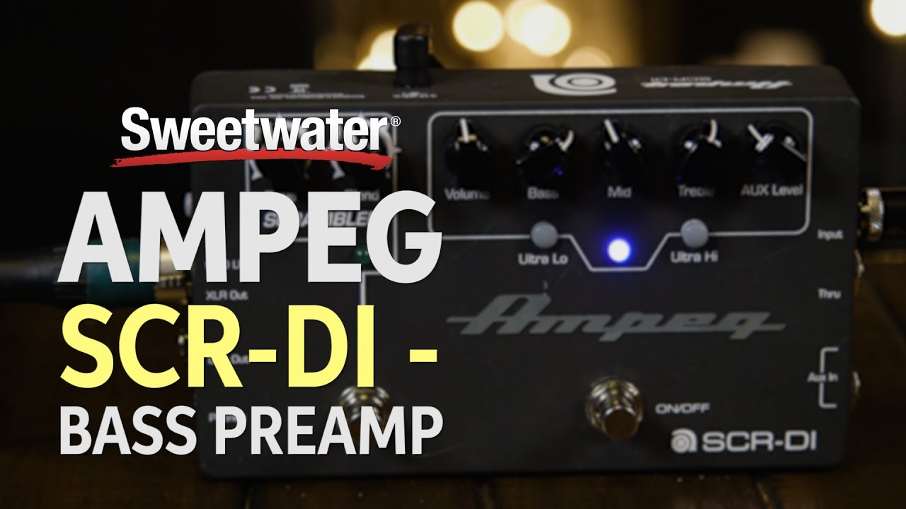 Ampeg SCR-DI - Bass Preamp with Scrambler Overdrive Pedal Demo